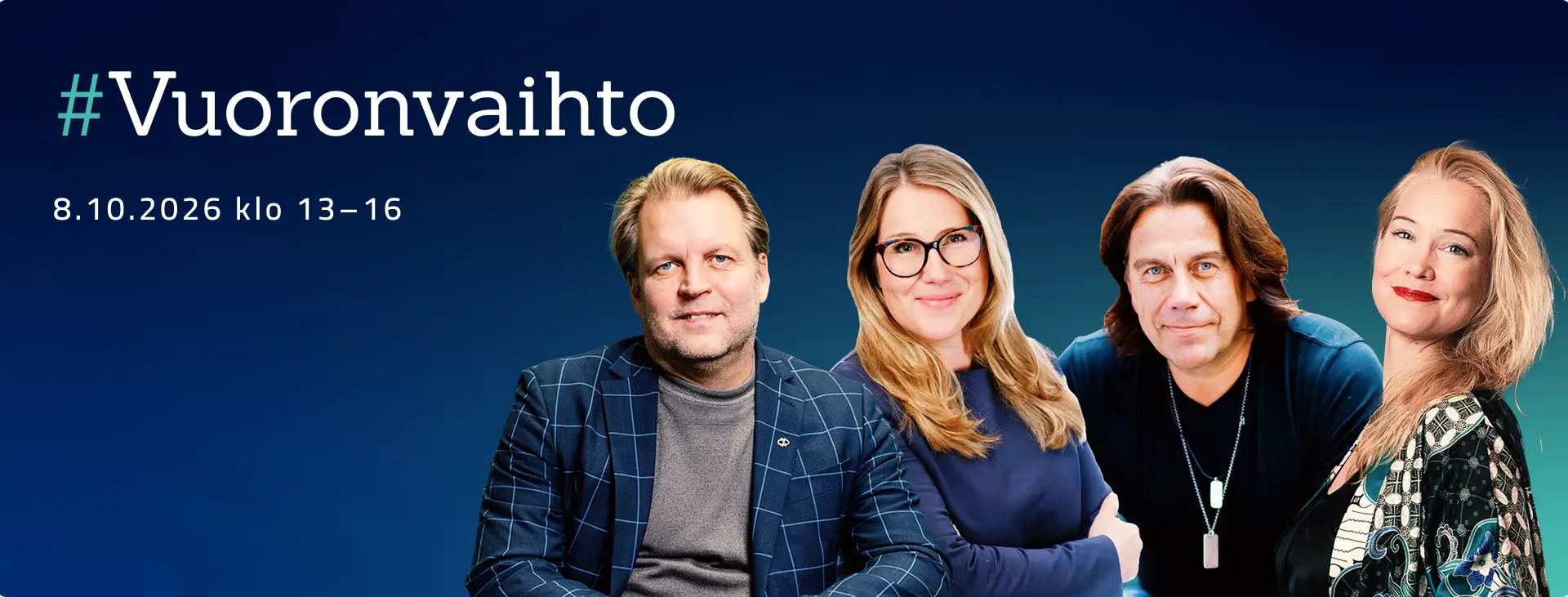 Kiitos ilmoittautumisestasi Vuoronvaihtoon!